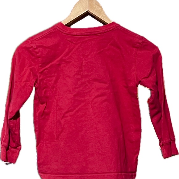 Adidas football boys size 6, long sleeve red T-shirt, EUC - Picture 2 of 3